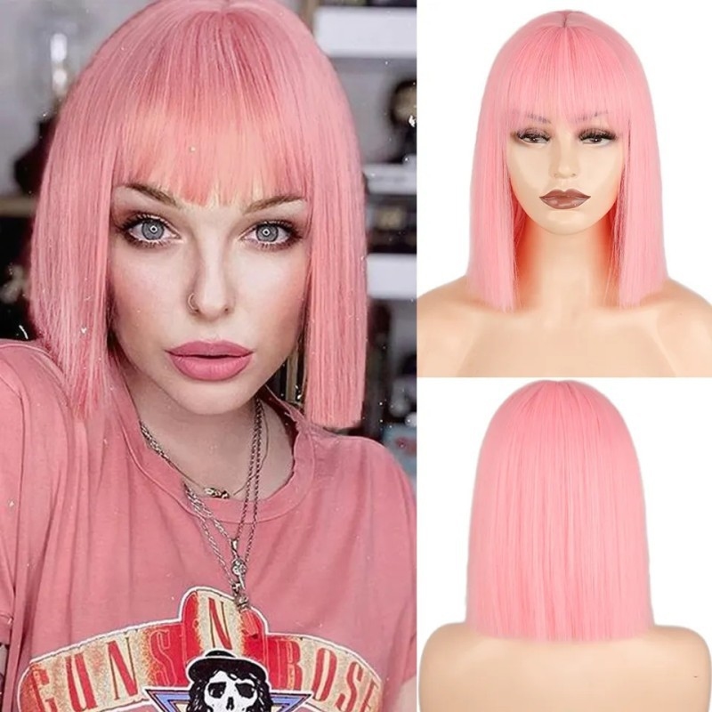 Women's straight wig with air  - Wig Fiber Net 评论和价格