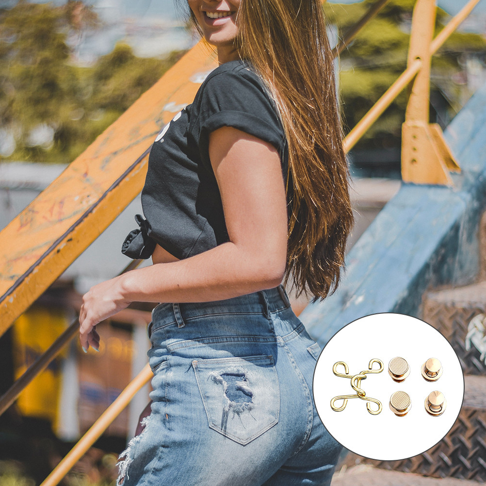 Jeans Waist Button 5 Sets Meta - Snap Fastener Set 评论和价格