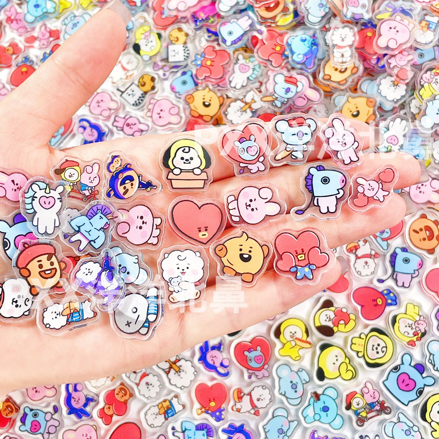 100pcs BT21 BTS Single-Layer 1 - Cosplay Prop Diy 评论和价格