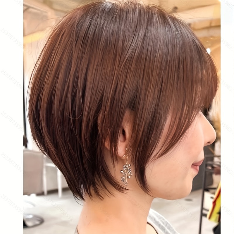 Synthetic Layered Short Bob Wi - Wig Fiber Net 评论和价格